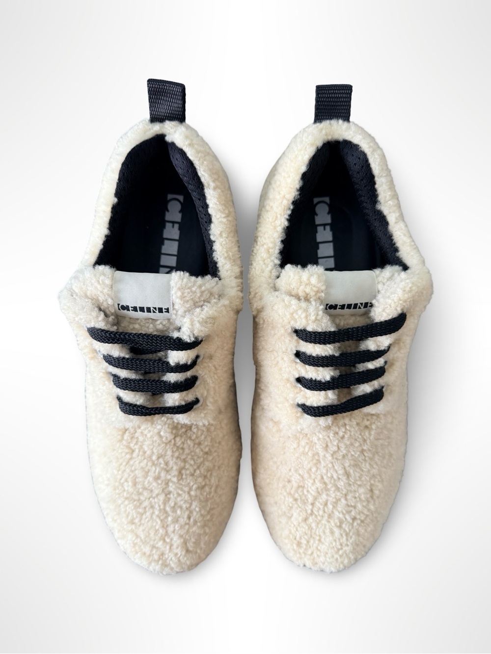 Celine Phoebe Philo Delivery Shearling Platform Sneakers EU 39 - Picture 3 of 8